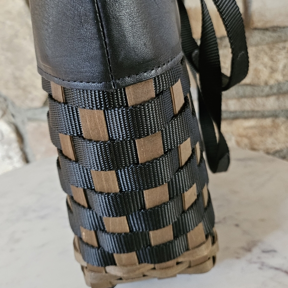 Longaberger Handmade Basket Weave To Go Tote Purse - Picture 6 of 14